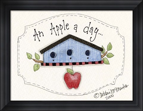Framed Apple A Day... Print