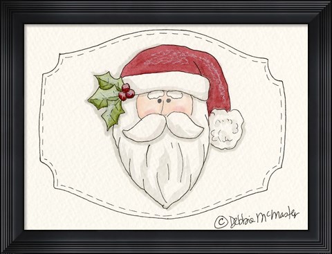 Framed Santa Head Print