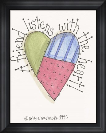 Framed Friend Listens Print