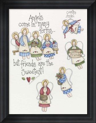 Framed Angel Collage Print