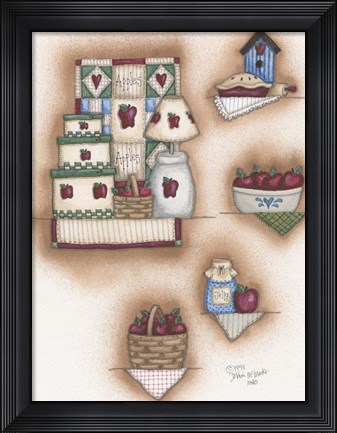 Framed Apple Collage Print