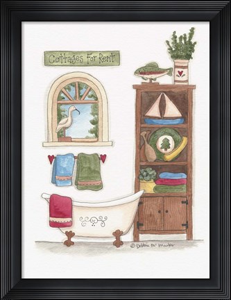 Framed Cottages For Rent Print