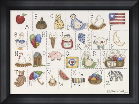 Framed Country Abc Print