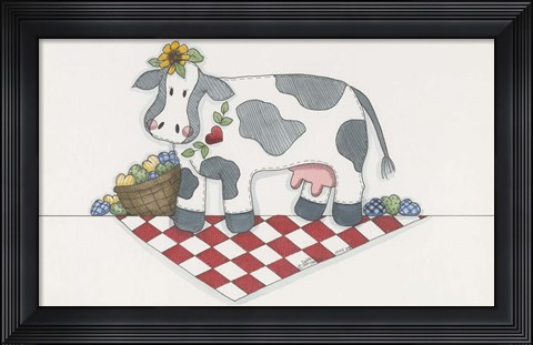 Framed Country Cow Print