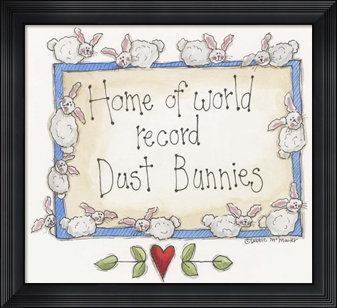 Framed Dust Bunnies Print