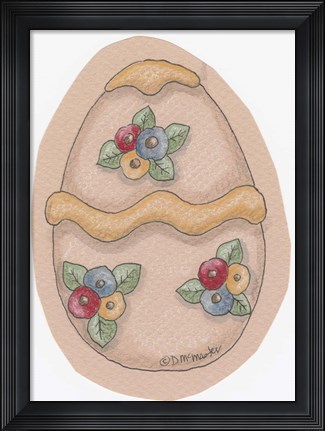 Framed Flower Patch Egg Print