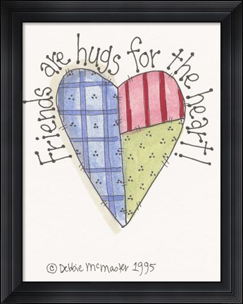 Framed Friends Are Hugs Print