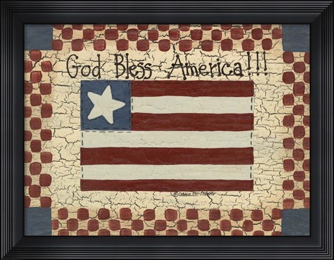 Framed God Bless America Print