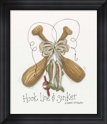 Framed Hook Line And Sinker Print