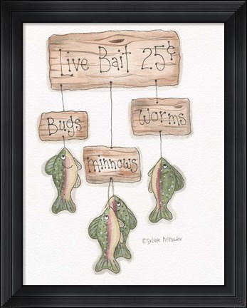 Framed Live Bait Print