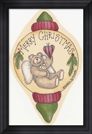 Framed Merry Christmas Bear Print