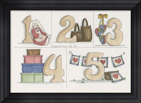Framed One To Five Print