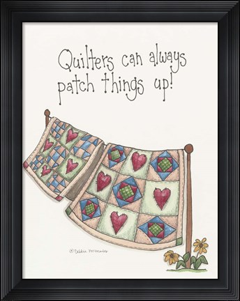 Framed Patch Things Up Print