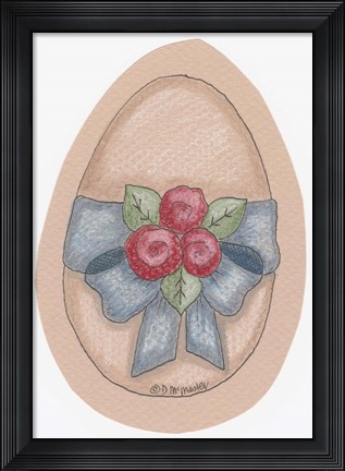 Framed Roses Egg Print