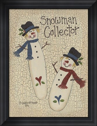 Framed Snowman Collector Print