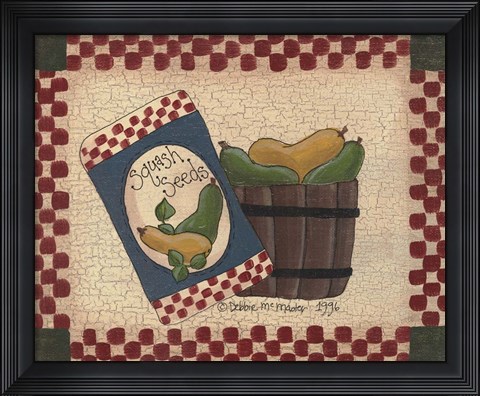 Framed Squash Seeds Print