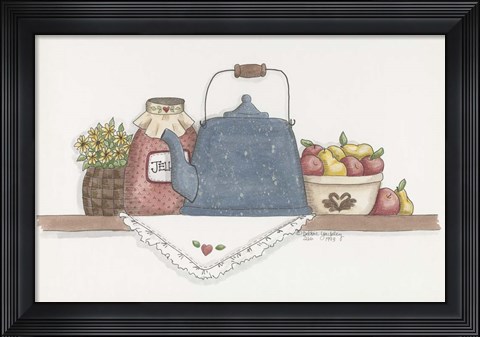 Framed Teapot With Crock Print