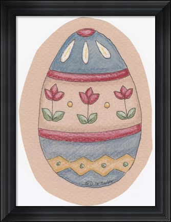 Framed Tulip Striped Egg Print