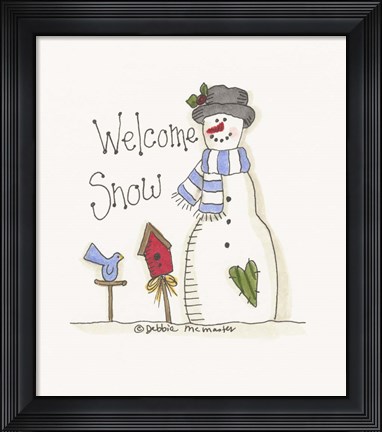 Framed Welcome Snow Print
