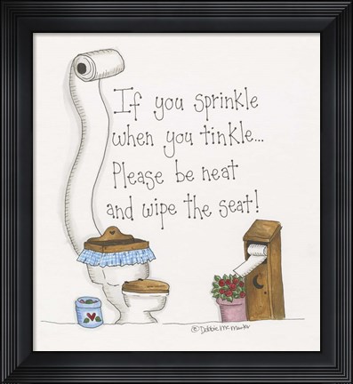 Framed When You Tinkle Print