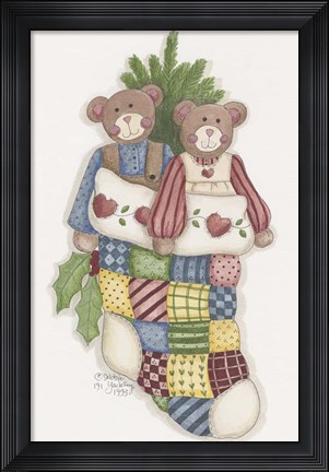 Framed Bear Stocking Print