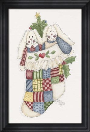 Framed Bunny Stocking Print
