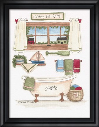Framed Cabins For Rent Print