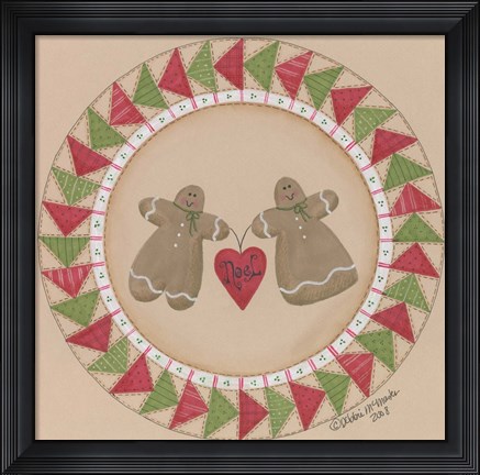 Framed Gingerbread Pair Print