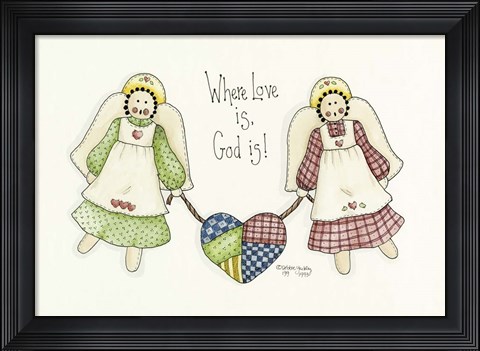 Framed Where Love Is Angel Print