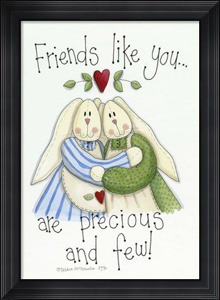 Framed Friends Like You Bunnies Print