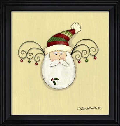 Framed Egg Santa Print