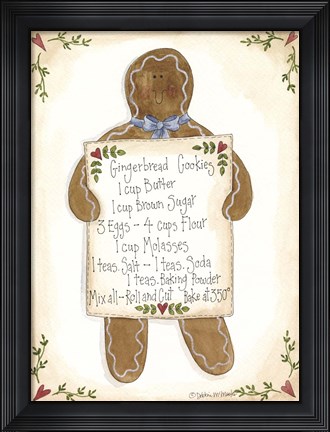 Framed Gingerbread Cookies Print