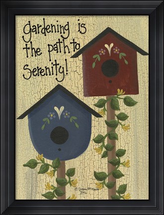 Framed Gardening Is The Path Print