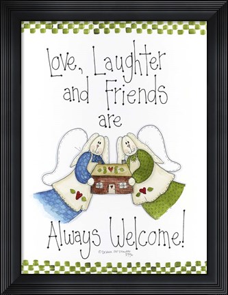 Framed Love, Laughter And Friends Print