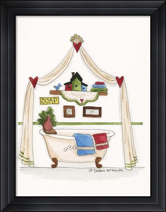 Framed Soap Bathtub Print
