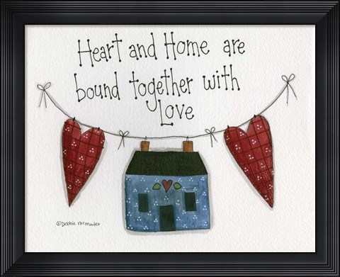 Framed Heart And Home Print