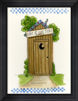 Framed Enter At Your Own Risk Print