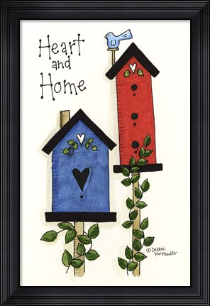 Framed Heart &amp; Home Print