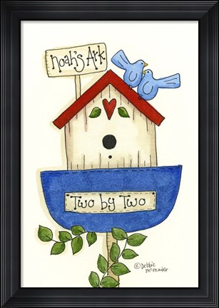 Framed Noahs Ark Birdhouse Print