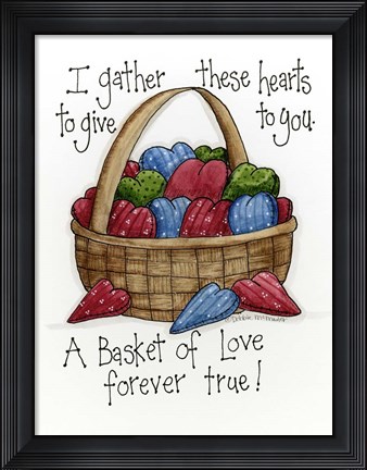 Framed I Gather These Hearts Print