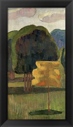 Framed Yellow Tree, c. 1888 Print