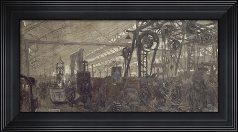Framed Forge: Weapons Factory in Lyon, 1916-1917 Print