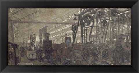 Framed Forge: Weapons Factory in Lyon, 1916-1917 Print