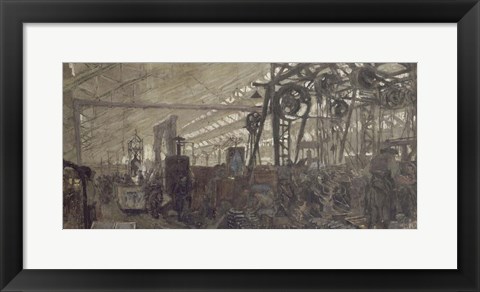 Framed Forge: Weapons Factory in Lyon, 1916-1917 Print