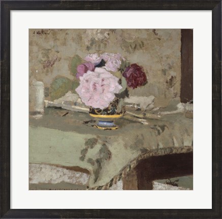 Framed Bouquet of Roses Print