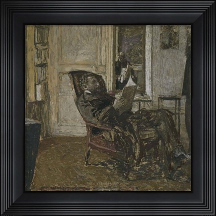 Framed Thadee Natanson, Ker-Xavier Roussel and Vuillard's Reflection in the Mirror, 1907-1908 Print