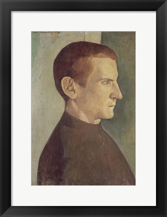 Framed Portrait of the Dutch Painter Jan Verkade, 1893 Print