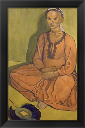 Framed Study of Mulatto Woman, 1915 Print