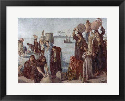 Framed Women Drawing Water from the Nile Print