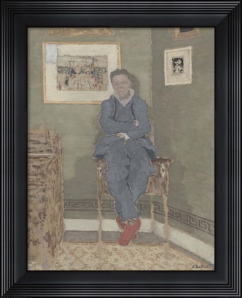Framed Portrait of Felix Vallotton (1865-1925) Print